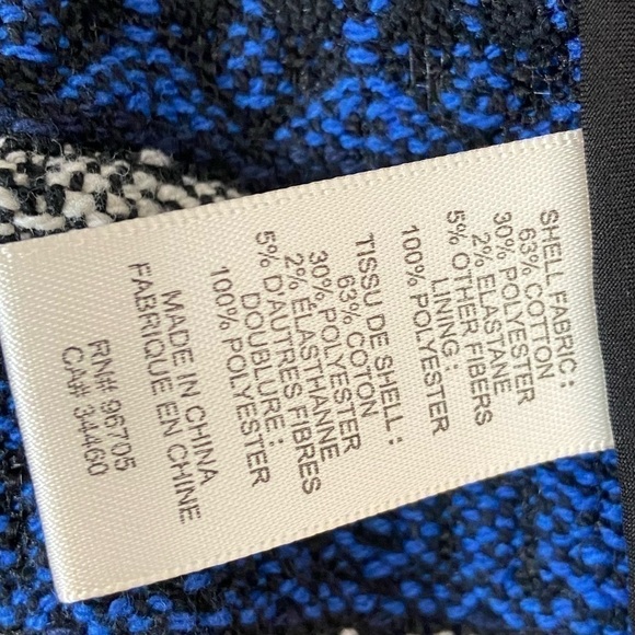 Rebecca Taylor Tweed Blue Fringe Trim Woven Blazer ASO Kate Middleton Old Money - Picture 9 of 12